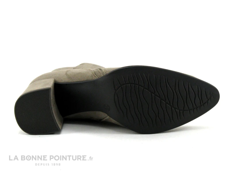 Marco Tozzi 2-25095-27 Velours Taupe - Bottine Talon Incurve 7 Marco Tozzi 2-25095-27 Velours Taupe - Bottine Talon Incurve â Image 7