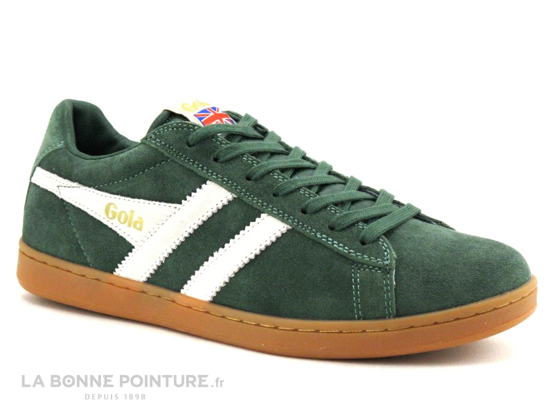 Gola EQUIPE Suede CMA495NA- Evergreen Off White Gum - Basket Homme 1 Gola EQUIPE Suede CMA495NA- Evergreen Off White Gum - Basket Homme