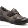 Pedi Girl GAURIA Carbone Moka - Chaussure Velcro Marron Metal