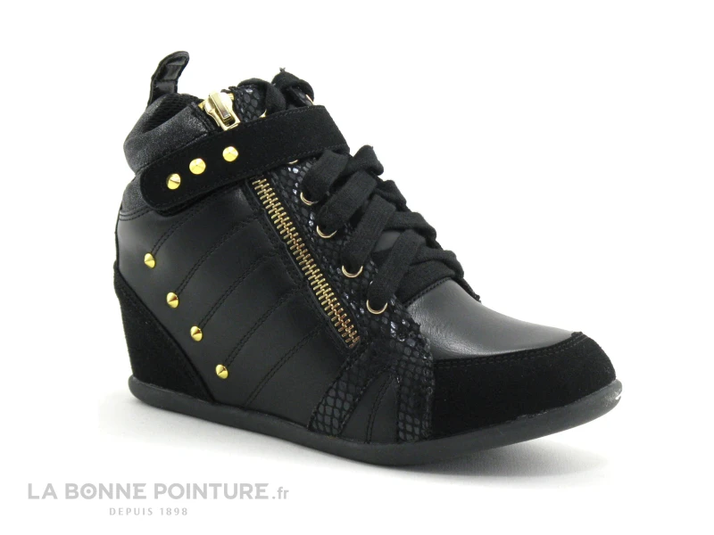 Wipop Demar Noir Argent Basket Compensee Fille 1 Wipop Demar Noir Argent Basket Compensee Fille