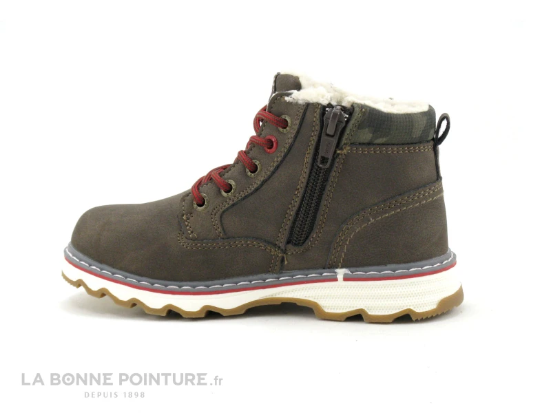 Dockers 49SU702 Marron - Lacet Rouge - Bottillon GARCON 3 Dockers 49SU702 Marron - Lacet Rouge - Bottillon GARCON – Image 3