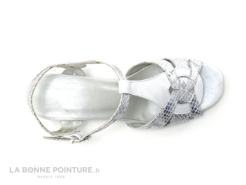 Pedi Girl BAO Blanc Argent - Nu-pieds Talon 6 Pedi Girl BAO Blanc Argent - Nu-pieds Talon – Image 6