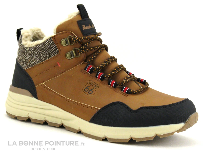 Route 66 PILOTI Camel Noir - Chaussure Montante Homme 5 Route 66 PILOTI Camel Noir - Chaussure Montante Homme – Image 5