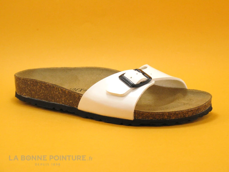 Biomodex 1837 Blanc Verni Mule Femme Reglable 1 Biomodex 1837 Blanc Verni Mule Femme Reglable