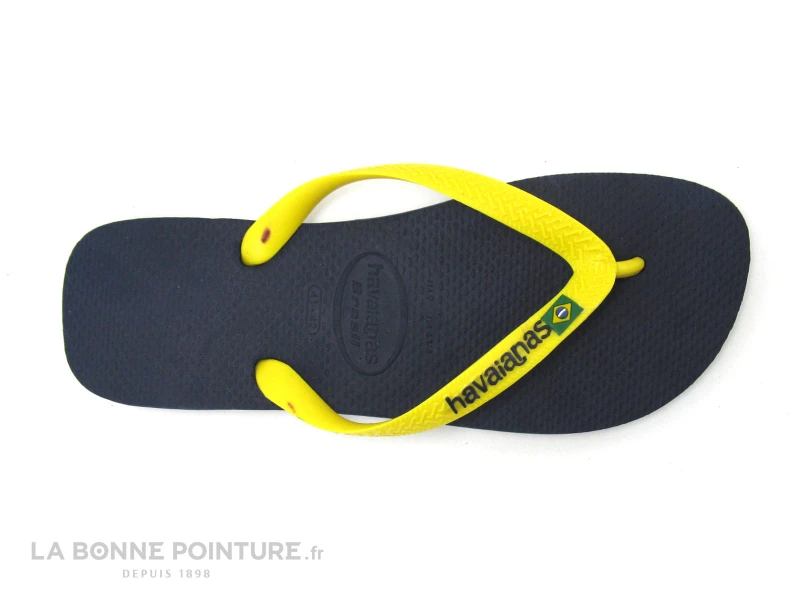 Havaianas BRASIL LOGO Navy Blue Citrus Yellow - Tong Homme 2 Havaianas BRASIL LOGO Navy Blue Citrus Yellow - Tong Homme – Image 2