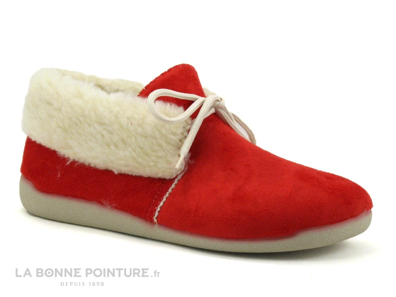 CM Confort Altymar 10139 - Rouge - Chausson Fourre A Lacet Femme 1 CM Confort Altymar 10139 - Rouge - Chausson Fourre A Lacet Femme