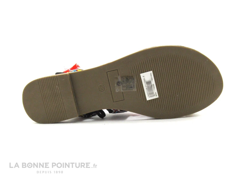 The Divine Factory TDF2982 Noir - Pompons Multi - Sandale 4 The Divine Factory TDF2982 Noir - Pompons Multi - Sandale â Image 4