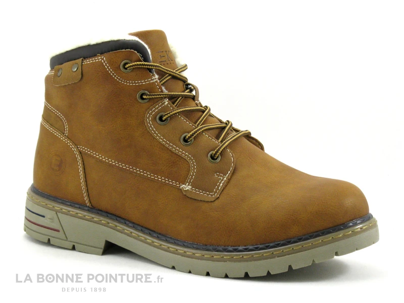 Ektic GALIUM Camel - Bottillon Fourre Homme Avec Zip 1 Ektic GALIUM Camel - Bottillon Fourre Homme Avec Zip