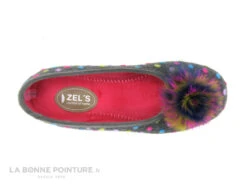 Zels 2378 Gris - Pois Et Pompon Multicolores - Pantoufle Ballerine -Magasin De Chaussures cd24607c73b9e66c561f35ea11d5d5ef img 5029.jpg 177939