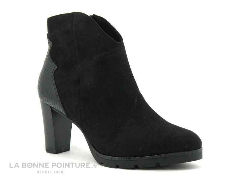 Marco Tozzi 2-25841-25 Black Comb - Bottines Velours Talon Haut 5 Marco Tozzi 2-25841-25 Black Comb - Bottines Velours Talon Haut – Image 5