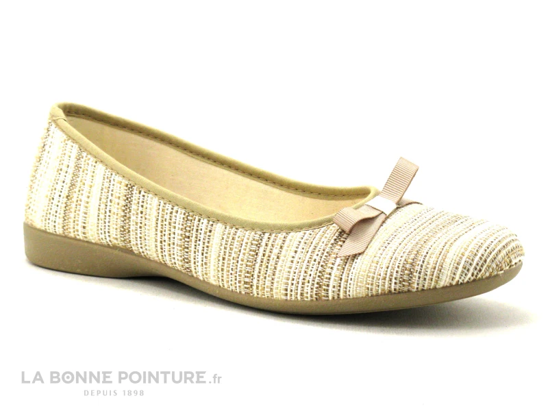 Zels 2374 Beige - Pantoufle Ballerine Femme 1 Zels 2374 Beige - Pantoufle Ballerine Femme