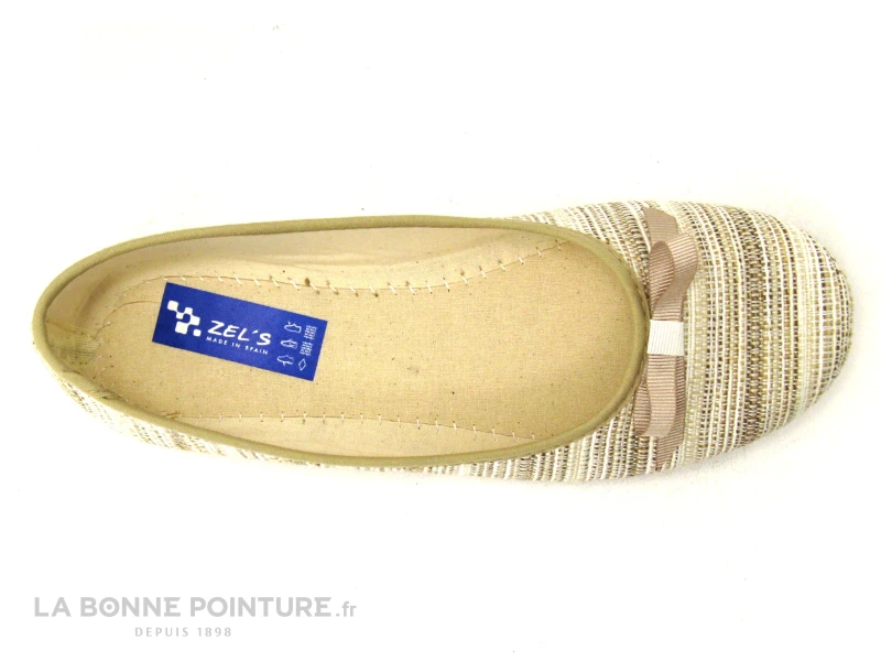 Zels 2374 Beige - Pantoufle Ballerine Femme 2 Zels 2374 Beige - Pantoufle Ballerine Femme – Image 2