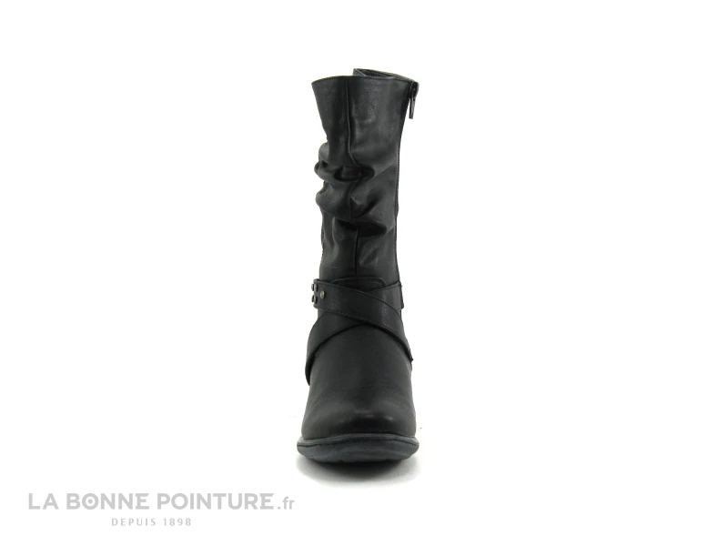 Wipop DELONA Noir - Froncee - Botte Fille 2 Wipop DELONA Noir - Froncee - Botte Fille – Image 2