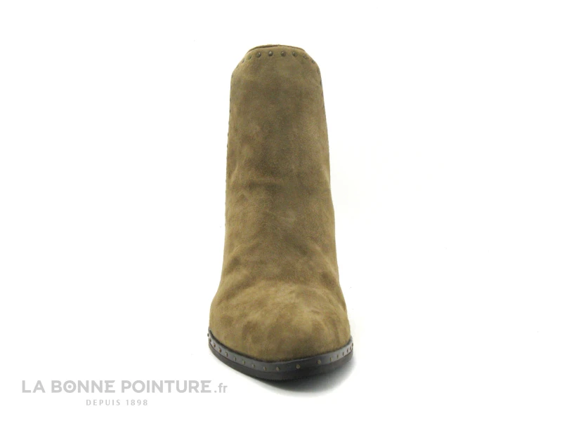 MamZelle NAGI Velours Vison - Clous - Boots Chelsea Talon Haut 2 MamZelle NAGI Velours Vison - Clous - Boots Chelsea Talon Haut – Image 2