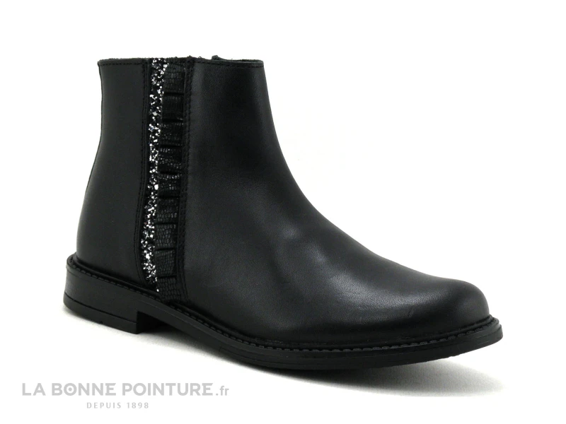 Bellamy CASTEL Noir - Glitter Et Fronces Cote - Boots Fille 1 Bellamy CASTEL Noir - Glitter Et Fronces Cote - Boots Fille