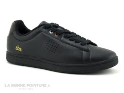 TBS LOVELLE Noir - Basket De Ville Homme Cuir Noir