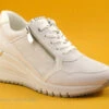 Marco Tozzi 2-23743-28 White - Basket Blanche Talon Haut Compense