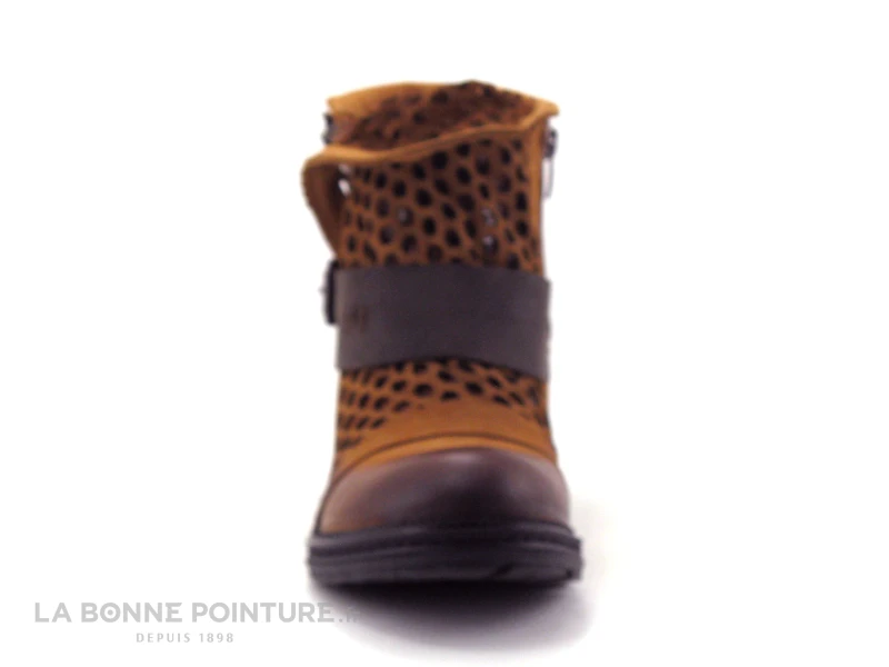 Lily Mood 0505601 Tan Nubuck - Marron - Hexagones - Bottine Femme 2 Lily Mood 0505601 Tan Nubuck - Marron - Hexagones - Bottine Femme – Image 2