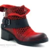 Lily Mood 050 5601 Red Nubuck - Bottine Rouge Hexagones