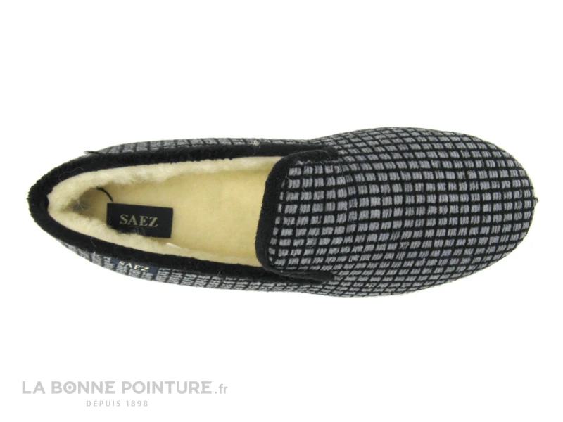 Saez 001-20139 Gris - Chausson Homme Interieur Laine 3 Saez 001-20139 Gris - Chausson Homme Interieur Laine – Image 3