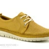 Morans MAGIKA Moutarde - Chaussure A Lacet Femme Cuir Jaune