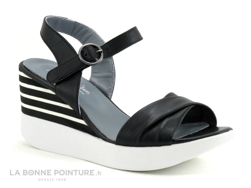 Com Un Point SHEHOCO Noir - Nu-pieds Compense 1 Com Un Point SHEHOCO Noir - Nu-pieds Compense