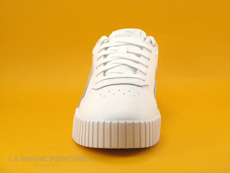 Puma CARINA 2-0 385849-02 White Silver - Basket Blanche Femme 2 Puma CARINA 2-0 385849-02 White Silver - Basket Blanche Femme – Image 2