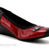 INEA FANA - Escarpin Rouge Verni - Noir - Talon Compense