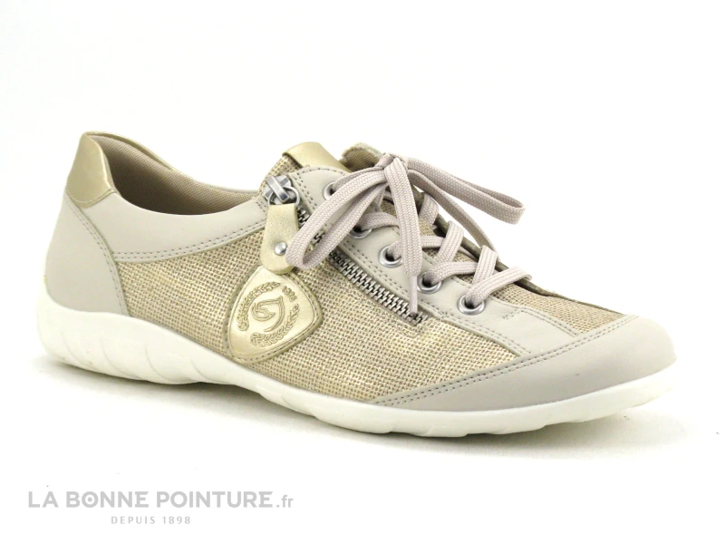 Remonte R3415-60 - Beige Et Or - Chaussure Basse Femme 5 Remonte R3415-60 - Beige Et Or - Chaussure Basse Femme – Image 5