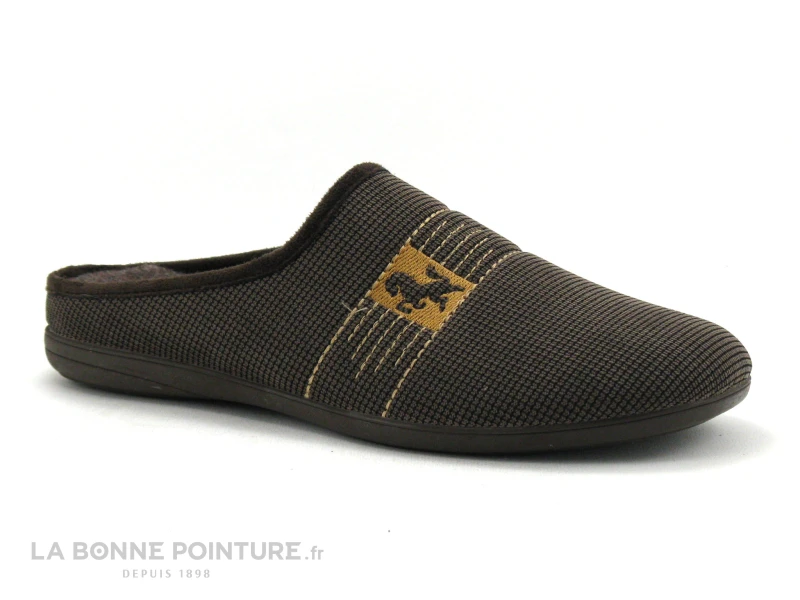 Ouf Initial BANQUET Marron - Pantoufle Mule Homme 1 Ouf Initial BANQUET Marron - Pantoufle Mule Homme