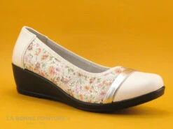 Inea IDOLE Fleur Blanc - Escarpin Compense