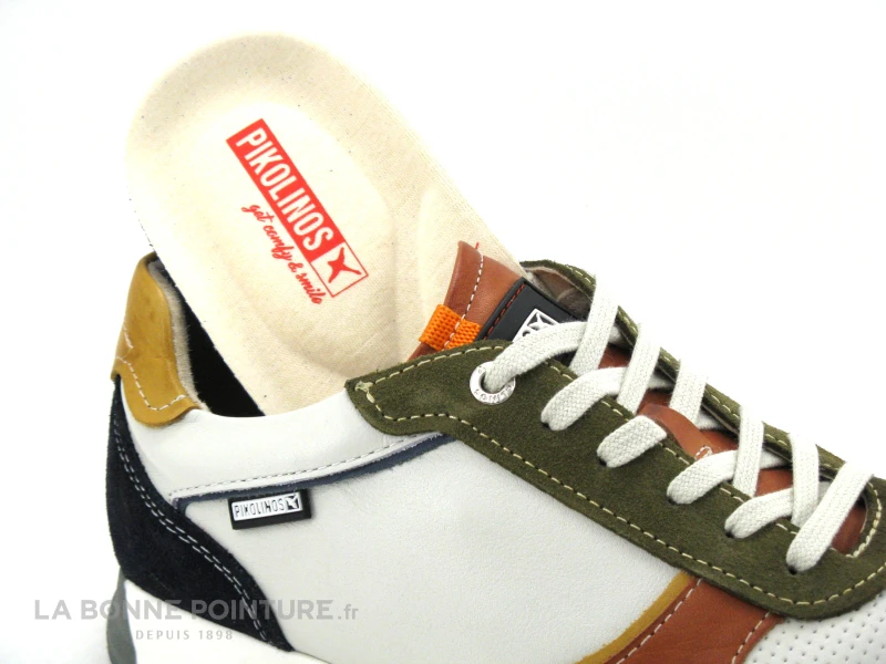 Pikolinos CAMBIL M5N-6111C2 Brick - Basket Homme Blanche Et Multi 5 Pikolinos CAMBIL M5N-6111C2 Brick - Basket Homme Blanche Et Multi – Image 5