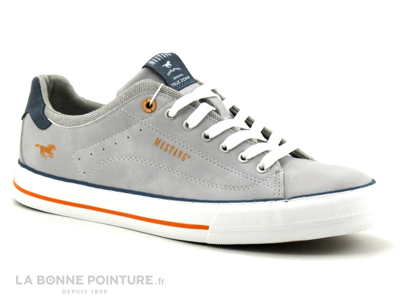 Mustang 4180-307-22 - Gris Clair - Basket Homme 1 Mustang 4180-307-22 - Gris Clair - Basket Homme