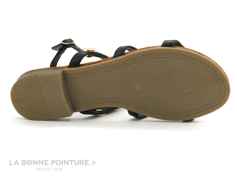 Dees Shoes MANGORA Noir - Perles Metal - Sandale Plate Femme 4 Dees Shoes MANGORA Noir - Perles Metal - Sandale Plate Femme – Image 4