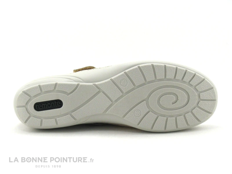 Remonte R7627-93 - Ballerine Beige Et Fleurie Avec Bride Velcro 7 Remonte R7627-93 - Ballerine Beige Et Fleurie Avec Bride Velcro – Image 7