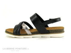 Marco Tozzi 2-28410-20 Noir Argent - Sandale Plate Femme -Magasin De Chaussures cd24607c73b9e66c561f35ea11d5d5ef img 7292.jpg 180526