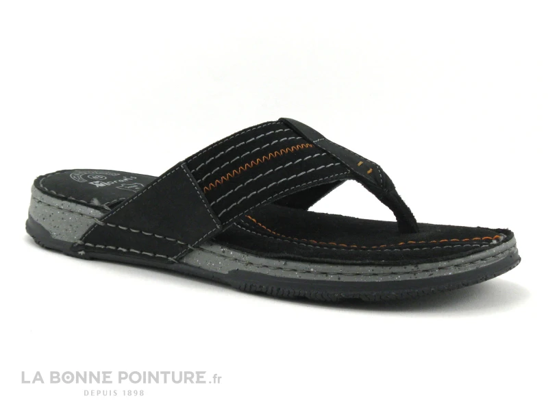 Morans TYMEO Noir - Tong Homme En Cuir Noir 5 Morans TYMEO Noir - Tong Homme En Cuir Noir – Image 5