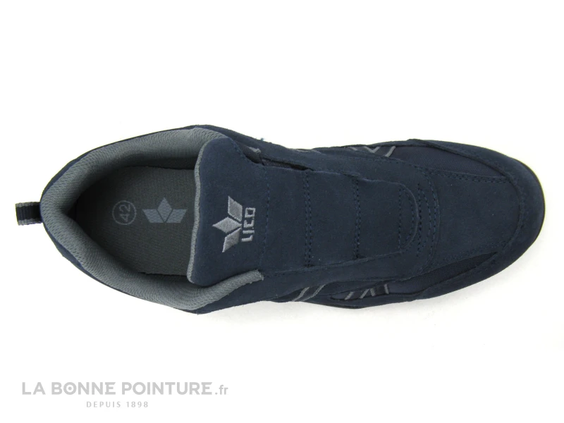 Lico ENSIO Marine Gris - Basket Homme Sans Lacet 6 Lico ENSIO Marine Gris - Basket Homme Sans Lacet â Image 6