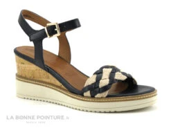 Tamaris 1-28305-20 Navy - Nu-pieds Bleu Marine - Talon Haut Compense -Magasin De Chaussures cd24607c73b9e66c561f35ea11d5d5ef img 7387.jpg 180461