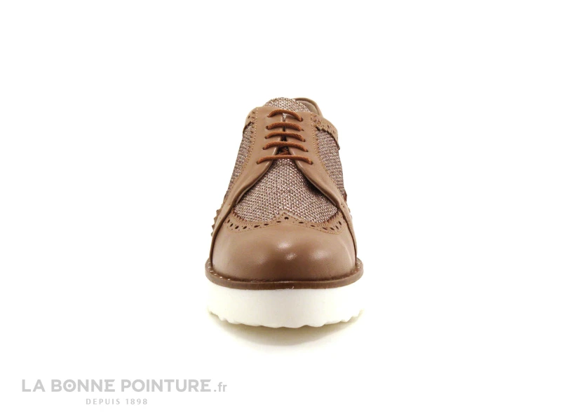 Caty Kivala PETRUS Camel Glitter - Chaussure Derby Femme 2 Caty Kivala PETRUS Camel Glitter - Chaussure Derby Femme – Image 2