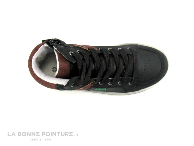 Kickers LOWELL Noir Bordeaux - Basket Montante 6 Kickers LOWELL Noir Bordeaux - Basket Montante – Image 6