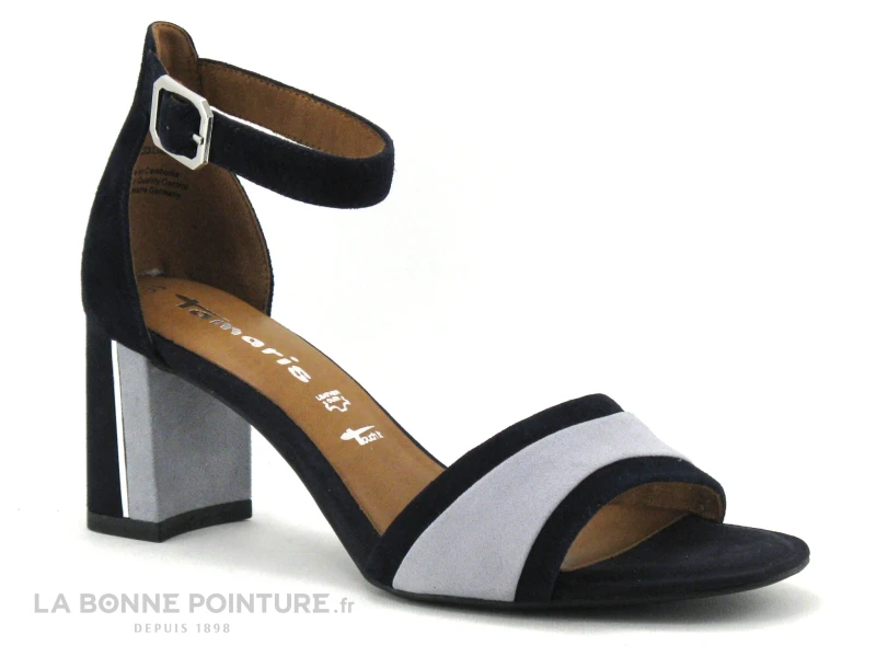 Tamaris 1-28379-28 Navy Lt Blue - Sandale Talon Haut - Bride Cheville 5 Tamaris 1-28379-28 Navy Lt Blue - Sandale Talon Haut - Bride Cheville – Image 5