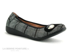 Inea FABAGO - Ballerine Prince De Galles Noir Blanc Bordeaux