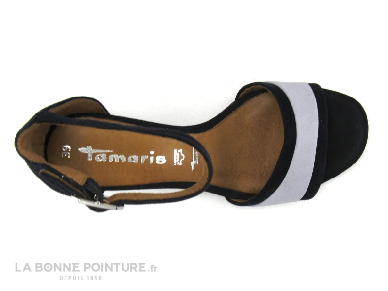 Tamaris 1-28379-28 Navy Lt Blue - Sandale Talon Haut - Bride Cheville 6 Tamaris 1-28379-28 Navy Lt Blue - Sandale Talon Haut - Bride Cheville – Image 6