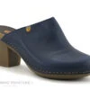 Jungla 7855 Ozark Royal - Sabot Femme Cuir Bleu Marine - Talon Haut
