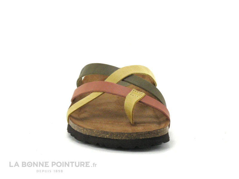 Inter Bios 7113 Teja Kaki Mostaza - Tong Femme Brides Croisees 2 Inter Bios 7113 Teja Kaki Mostaza - Tong Femme Brides Croisees – Image 2