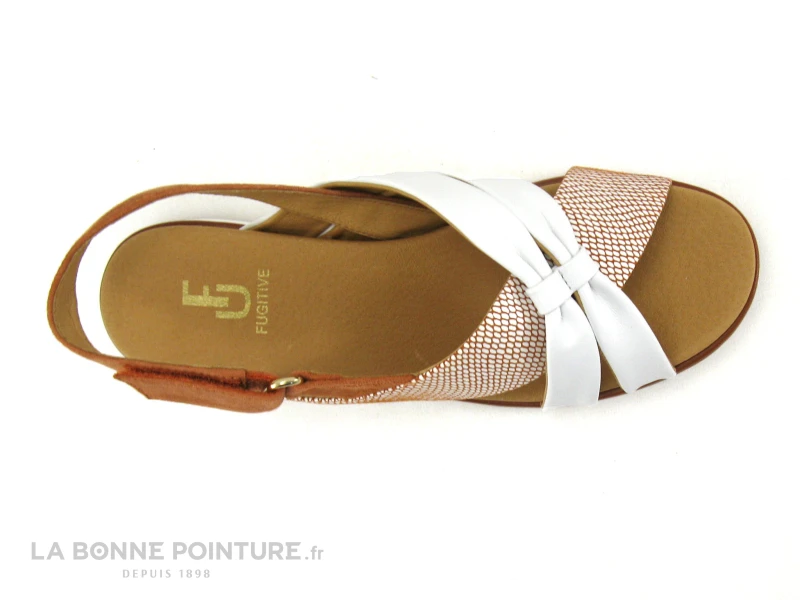 Fugitive KIM Orange - Blanc - Brides Croisees - Sandale Femme 6 Fugitive KIM Orange - Blanc - Brides Croisees - Sandale Femme – Image 6