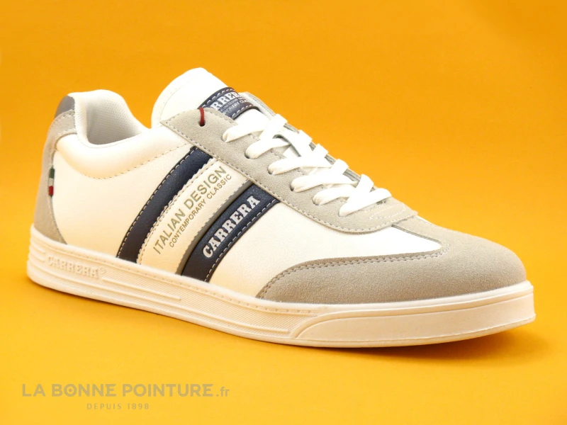 Carrera Self Mix 117025 White Jeans - Basket Blanche Homme 1 Carrera Self Mix 117025 White Jeans - Basket Blanche Homme