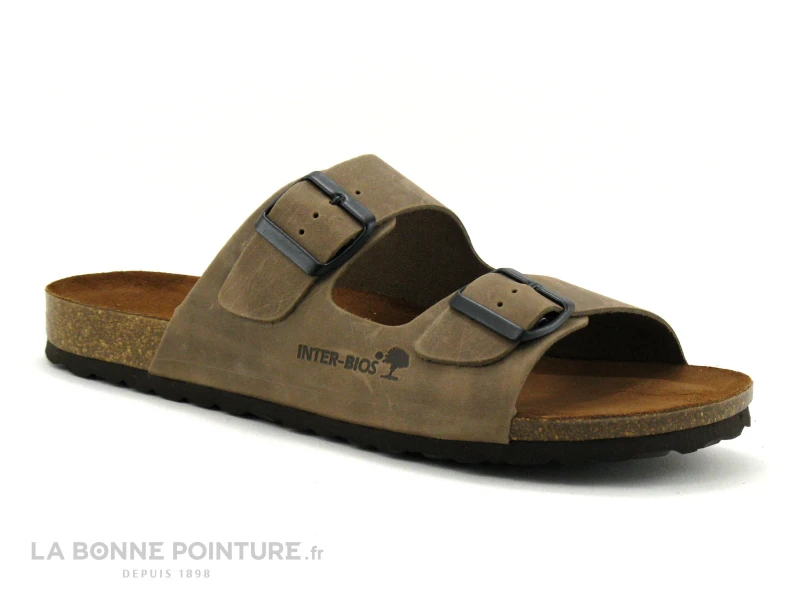 Inter Bios 9560 Pardo - Mule Reglable Homme Cuir Beige 1 Inter Bios 9560 Pardo - Mule Reglable Homme Cuir Beige