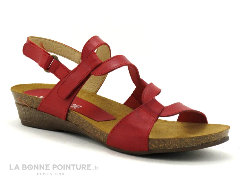 Xapatan 2164 Rouge - Sandale Femme - Petit Talon Compense 1 Xapatan 2164 Rouge - Sandale Femme - Petit Talon Compense